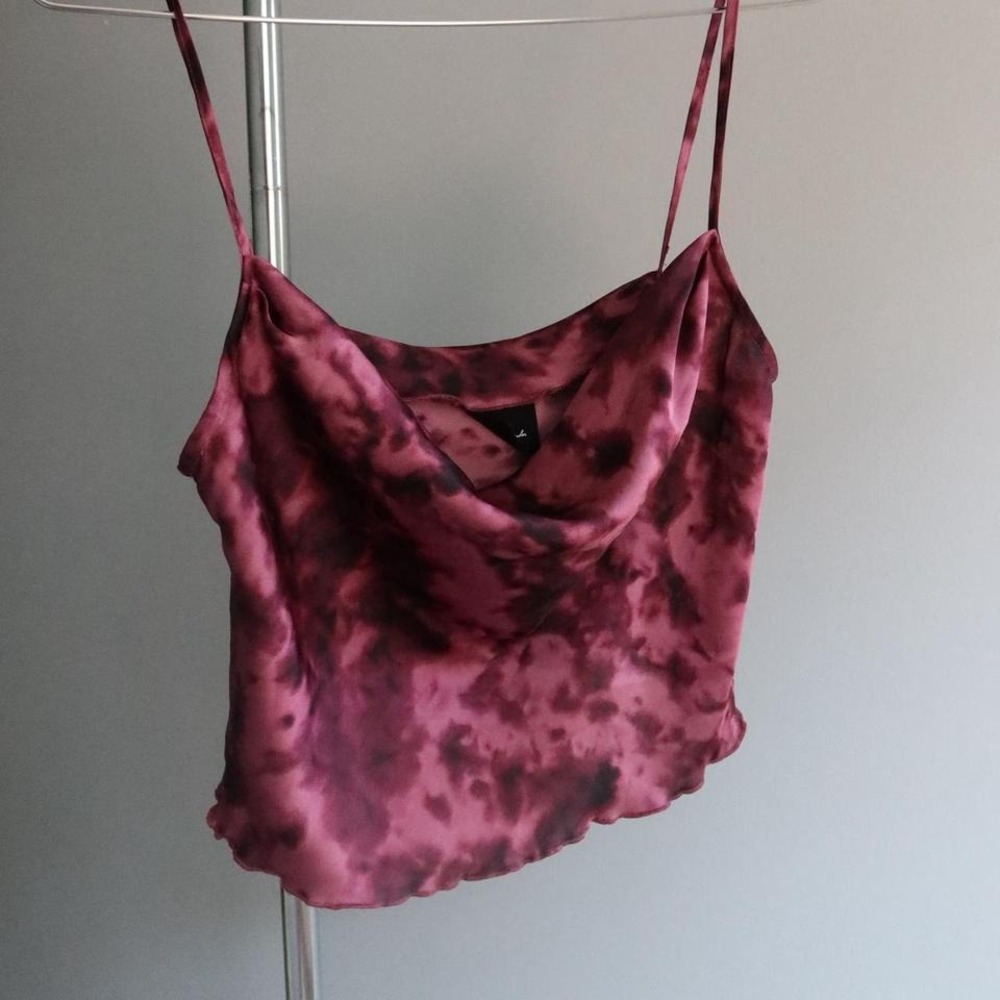 Out From Under Burgundy and purple tie-dye top‎